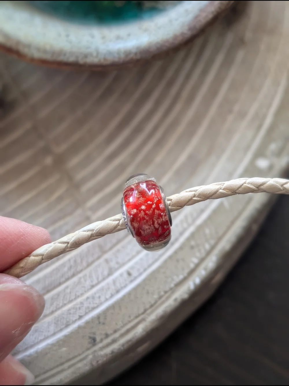 Pandora Red Shimmer Faceted Murano Glass Charm - Picture 2 of 3